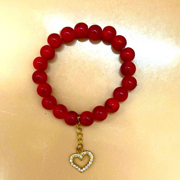 🩷♥️💛 3 bracelets in pink red & gold - Picture 2 of 5